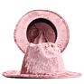 Golden Velvet Lady Designer Customized Party Cap Felt Women Stylish Suede Fedora Caps Hats