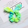 Hair Accessories Cute Rabbit 12 Colors Velvet Elastic Hair Bands for Baby Girls Tie-Dye Hair Scrunchies