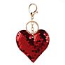 Heart Keychain Sequins Key Ring Gifts for Women Charms Car Bag Accessories Key Chain