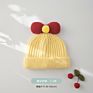 High Elastic Cartoon Bow Knot Knitted Baby Kids Cute Autumn Children Warm Beanie Hat