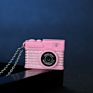 Hip Hop Flash Resin Camera Choker Necklace Vintage Illuminated Small Camera Pendant Necklace for Men Women