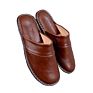 Home Non-Slip Real Leather Slides Cute Men/Women Sandals Real Cowhide Slippers