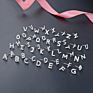 initial letter cubic zircon 925 sterling silver stud earring