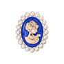 Jaenones Vintage Rhinestone Brooches Queen Head Portrait Brooch Cameo Brooch Sets