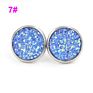 Jewelry Shining Glitter Girls Earings 12Mm Stainless Steel Women Star Color Bling Crystal Druzy Stud Earrings