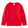 Jl-10806 Logo Super Soft Cotton round Neck Long Sleeve T Shirt Kids Solid Color Blank Children T-Shirts