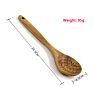 Kitchen Tools Cooking Utensils Reusable Food Grade Cookware Teak Wood Utensil Set for Home