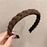 Korean Cloth Braid Headband Woven Knitted Twisted Shape Hair Wrap Knitted Corss Elastic Hair Band
