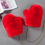 Korean Warm Faux Fox Fur Straw Gloves Women's Halter Neck plus Velvet Thick Plush Furry Mittens Trend Gloves