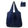 Large Capacity Grocery Food Plaid Tote Bag Supermarket Foldable Blue Reuseable Shopping Bags Logo Printed