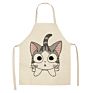 Latest Promotion Price Design Reusable Cute Cartoon Cat Print Kitchen Non-Waterproof Apron