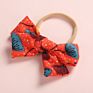 Leopard Animal Prints Bows Elastic Nylon Headbands ,One Size Fit Most Baby Knot Hairbands Headwear