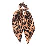 Leopard Grain Long Scrunchie Crunchie Paragraph Ribbon Hair Bands for Woman and Girl