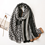 Leopard Scarf with Yellow Edge Women's Accessories