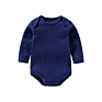 Long-Sleeve 100% Cotton Baby Bodysuit Multi-Color Unisex Baby Solid Boy Rompers