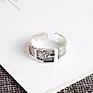 Lotus Silver Plated Vintage Style Rings Hip Hop Ring for Men