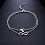 Love 26 Letter Alloy Anklets Multilayer 2Pcs/Set Ornaments Personality Heart Chain Infinity Anklet