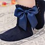 Lovely Baby Infant Girls Socks Kids Pure Color Pink Red Yellow Mesh Ruffle Socks Cute Bow Knot Short Socks