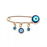 Lucky Eye Blue Turkish Evil Eye Brooch Pin for Women Men Dropping Oil Flower Crown Star Hamsa Hand Charm Jewelry