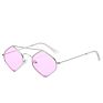 Luxury Metal Irregular Polygon Sunglasses Small Square Frame Sun Glasses for Men Women Gafas De Sol