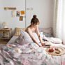 Luxury Simple Quilt Cover Bedding Set 100% Cotton Twill Small Fresh Double Bed 4 Pcs Bed Sheet Set