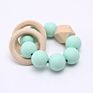 Macrame Teether Ring Silicone Teething Baby Silicone Rattle Teether