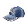 bling denim baseball cap