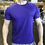 Men Activewear T Shirts 100% Polyester T Shirts Gym Elastane Athletic Quick Dry Top Shirts Mens