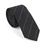 Men Cotton Solid Color Slim Necktie Stripe Skinny Tie for Wedding Party