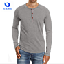 Men's Casual Slim Fit Long Sleeve Henley T-Shirts Cotton Shirts with Three Buttons