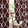 Morocco Room Darkening Window Drapes Printed Blackout Curtain Set with Grommets for Living Room and Bedroom