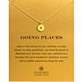 Most Popular Lucky Wishes Card Gold Plated Elephant/Dragonfly Pendant Jewelry Pendant Collarbone Chain Necklaces