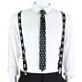 Music Print Suspender Bow Tie Set Men Women Piano Skull Rainbow Party Play Shirt Brace Butterfly Accessory Gift