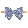 N0325 Baby Girl Nylon Headband Cotton Line Fabric Hair Bow Toddler Cloth Hair Accessories Floral Headwrap Hair Band Super Soft