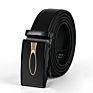 N936 Adjustable Business and Casual Automatic Belt Black Genuine Leather Belts for Men
