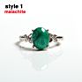 Natural Rose Quartz Malachite Different Gems Adjustable Larimar Ring