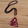 Necklace Jewelry Women Crystal Bead with Cloth Leopard Cow Print Tassels Crystal Beads Necklace