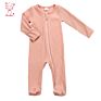 Newborn Baby Autumn Clothes Ribbed Footie Rompers Infant Rib Footie with Mitten & Zipper