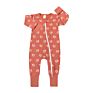 Newborn Cotton Print Long Sleeve Zipper Style Baby Kids Stripe Cheetah Leaf Print Autumn Zip up Bodysuits Sleeper Romper