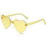 Newest Gradient Rimless Cartoons Love Heart Shape Kids Boy Sunglasses Girls Manufacture for Uv Sun Glasses