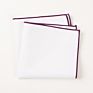 Novelty Mens Solid White Color 100% Cotton Pocket Square