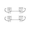 Nuoro Crystal Cz Barbell Bar Shield Body Breast Jewelry Adult Game for Women Girls Stainless Steel Cat Nipple Ring Piercing