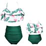 Parent-Child Print High Waist Bikini Mother and Daughter Swimwear