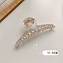 Pearl Plastic Elegant Clamp Korean Hair Claw Clip