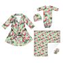 Polyester Rayon Knit Pregnancy Clothes Women Sleepwear Bath Hattie Maternity Robe Dresses Photoshoot