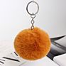 Product Bag Accessories 8Cm Cute Puff Key Ring Pom Pom Key Chains Fluffy Keychain