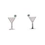 cz pineapple cherry ice cream glass key lock shape stud earring