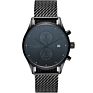 Quartz Business Classic All Black Mens Watch Multifunctional Japan Movt Mesh Belt Watch