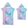 Quick Dry Hooded Mermaid Customized Baby Microfiber Beach Towels for Girls and Boys