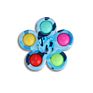 Rainbow Pop Bubble Fidget Spinner Simple Push Tie Dye Fidget Toys Silicone Spinners